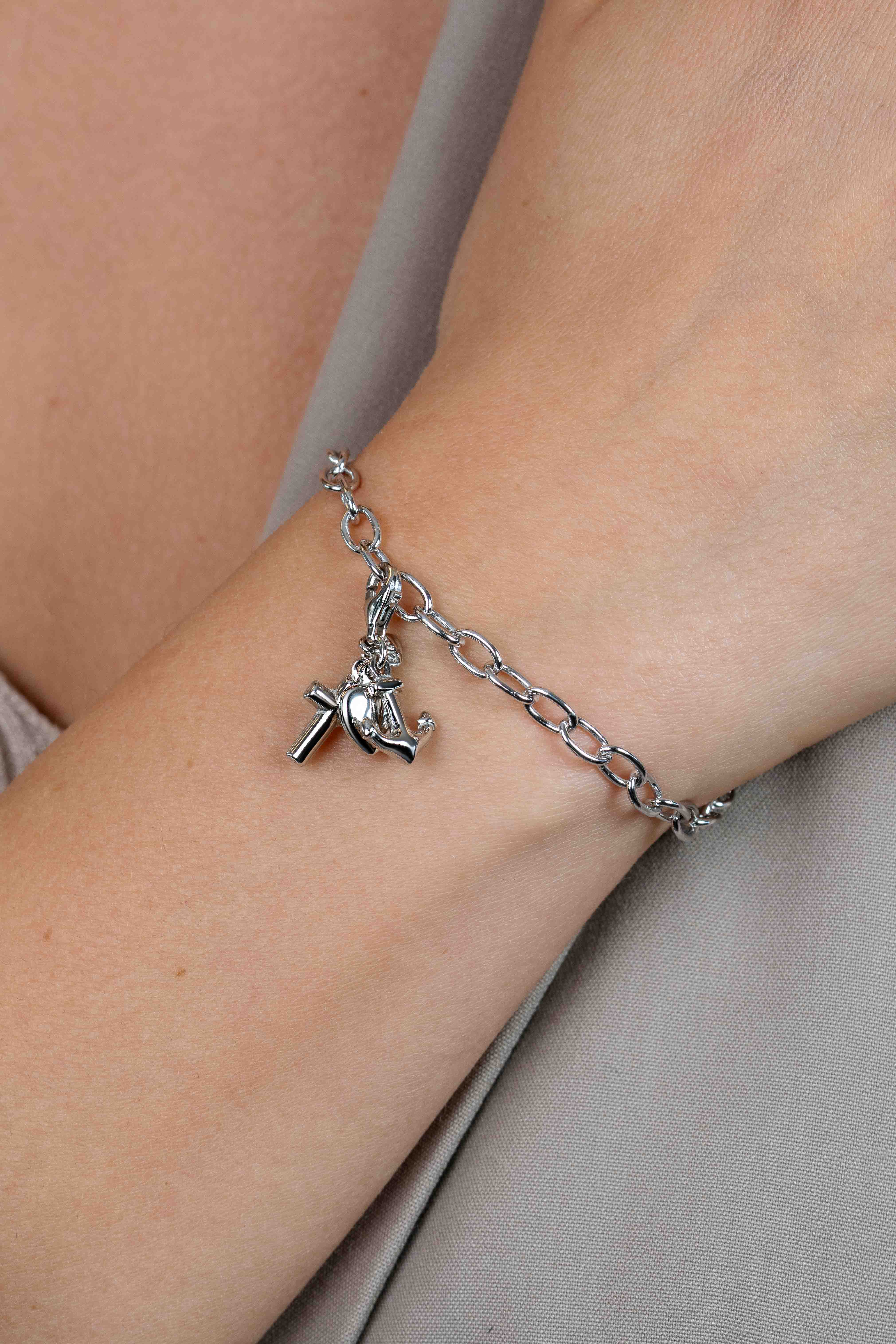 Zinzi zilveren bedelarmband 19cm CH-A3 