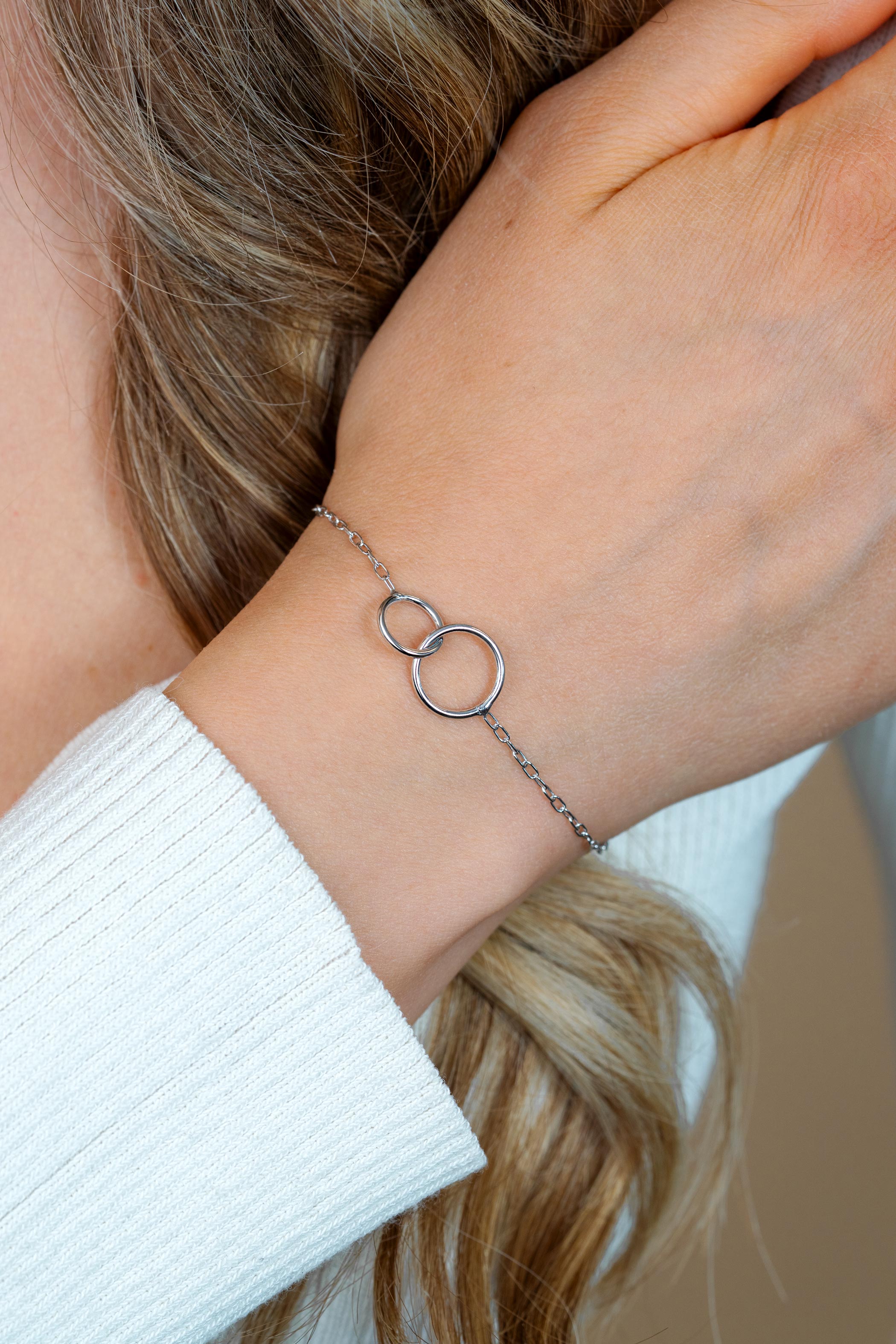 Giftset: Zilveren armband met bijpassende zilveren ketting 'Verbondenheid'. Een complete look in één giftset GIFTSET2275