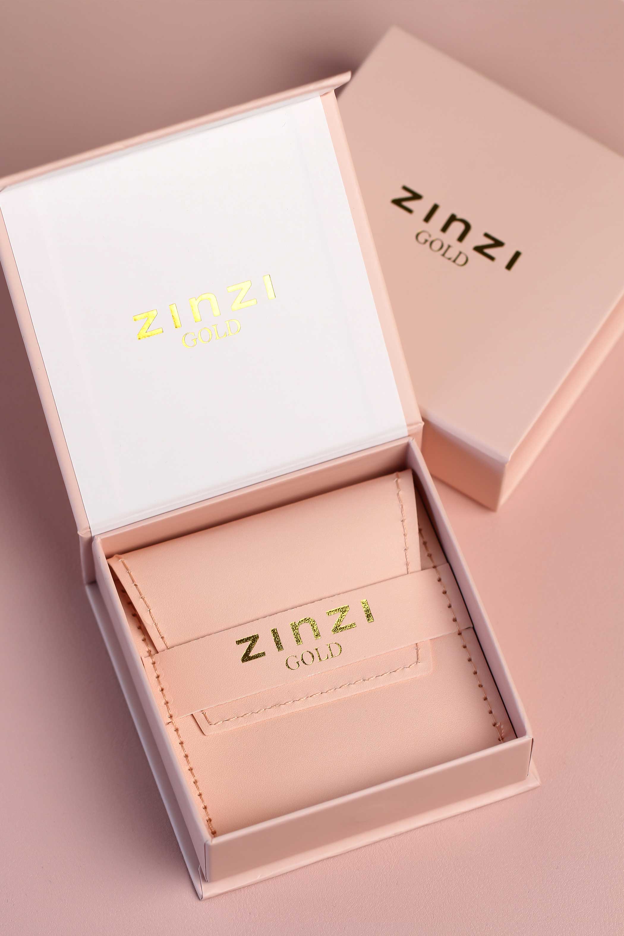 13mm ZINZI Gold 14 krt gouden oorringen bezet met witte zirconia's met luxe klapsluiting 13mm x 2mm vierkante buis ZGO428Z