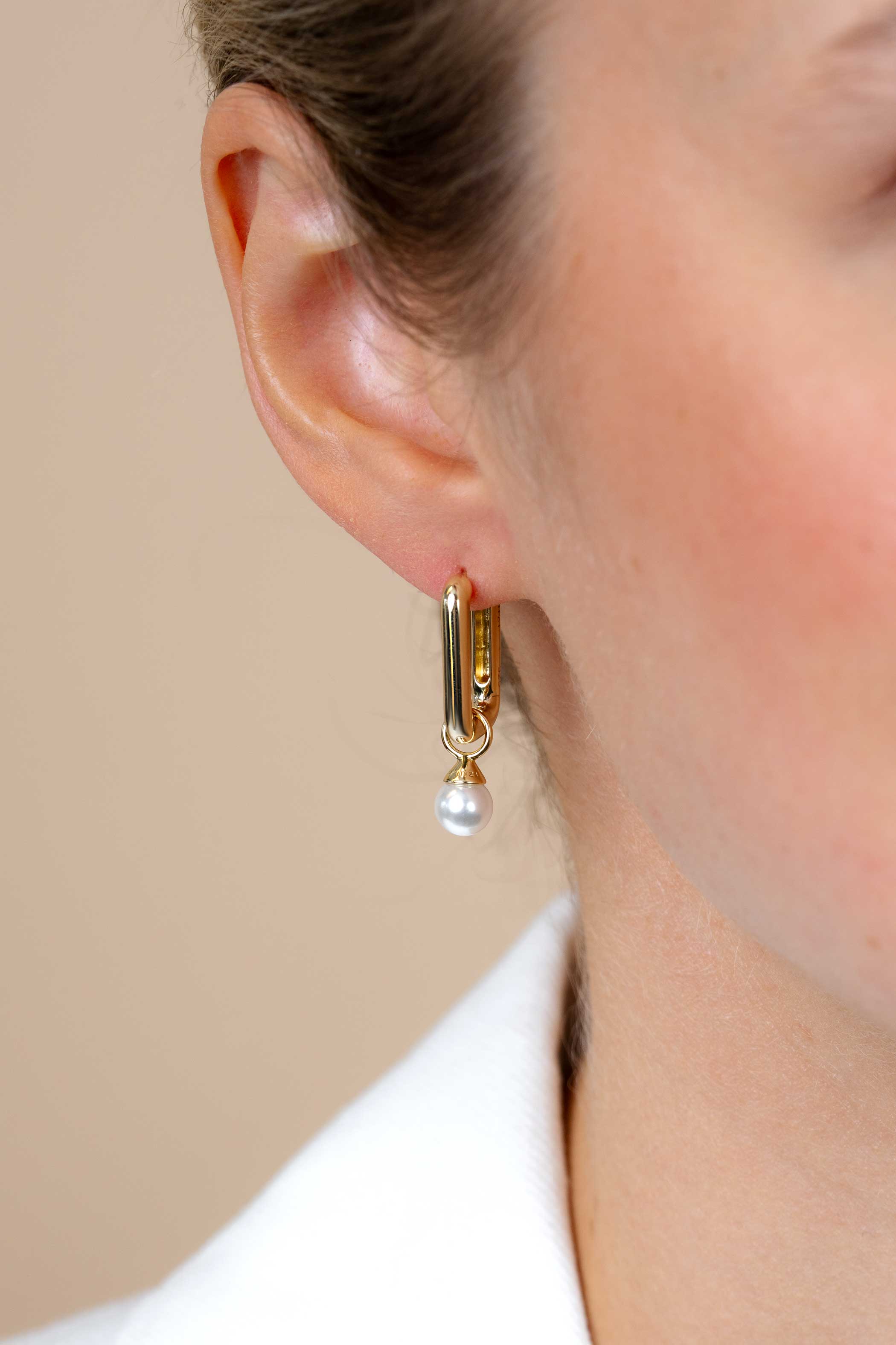ZINZI zilveren luxe oorringen 14K geel verguld 18x3mm ovale vorm ZIO2222G