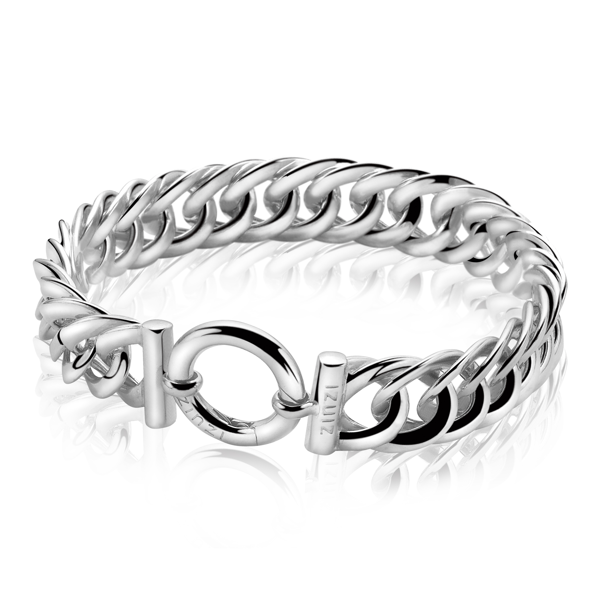 Zinzi brede gourmet armband 13mm breed 19,5cm ZIA834