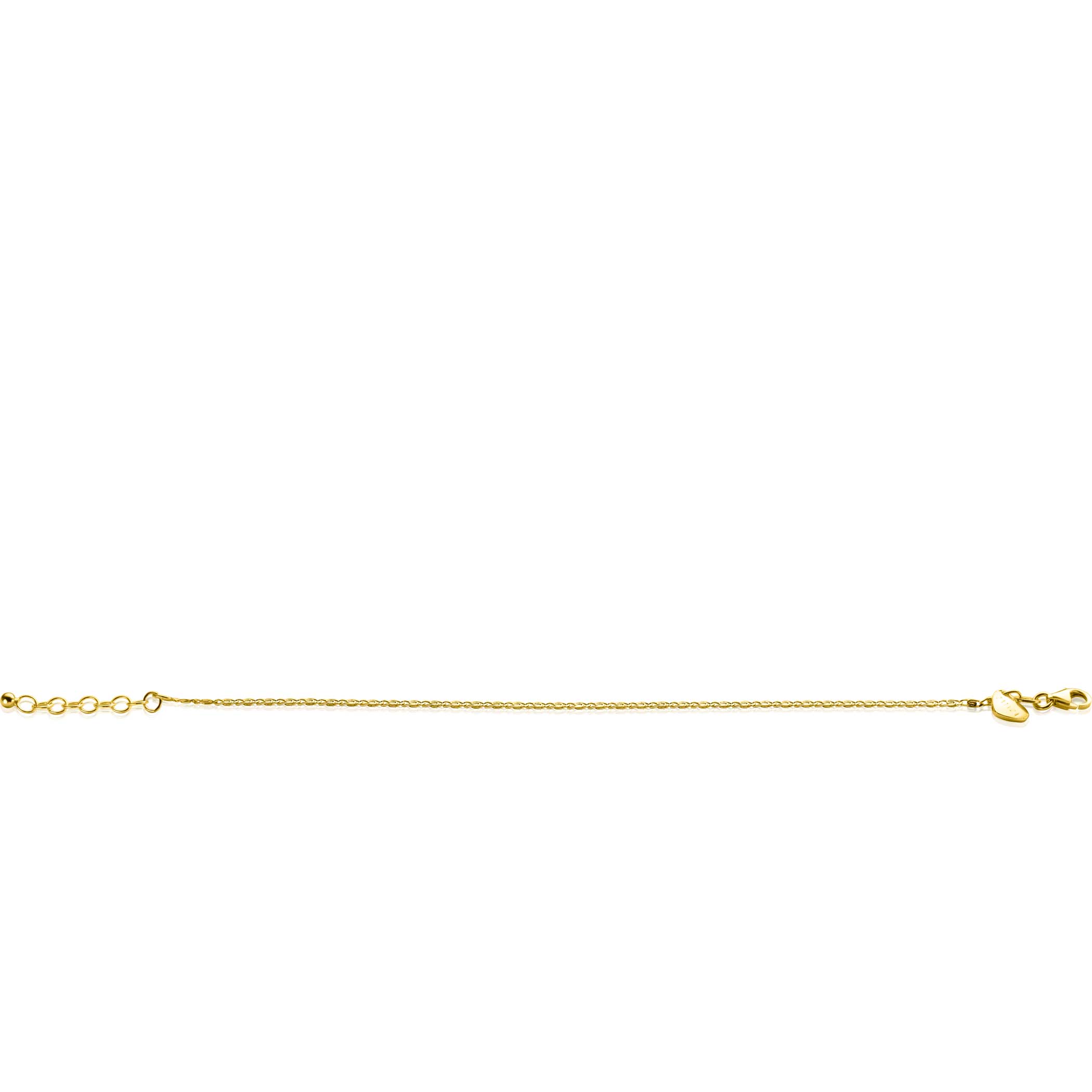 ZINZI gold plated zilveren scroll schakel armband (1,6mm breed) waarbij de schakels een dubbele krul/kronkeling maken 17-20cm ZIA2479G