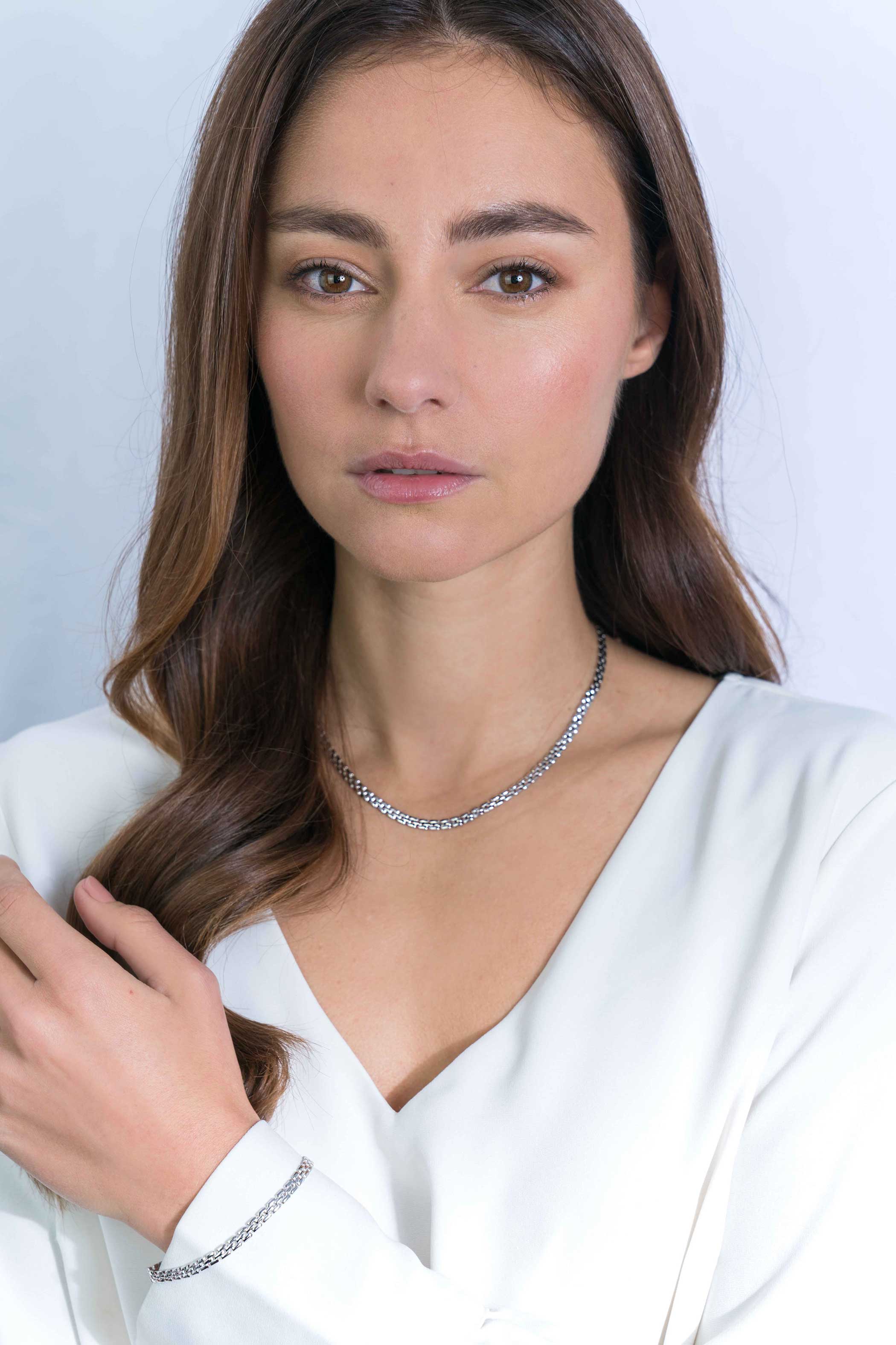 ZINZI zilveren collier rolexstyle schakel 4,5mm breed 43cm ZIC2148
