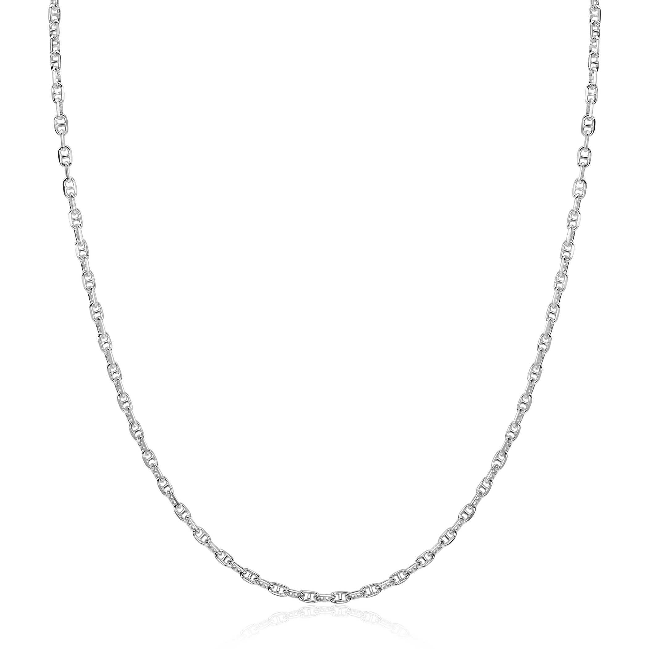 ZINZI zilveren marine schakel ketting (2,3mm breed) 42-45cm ZIC2841