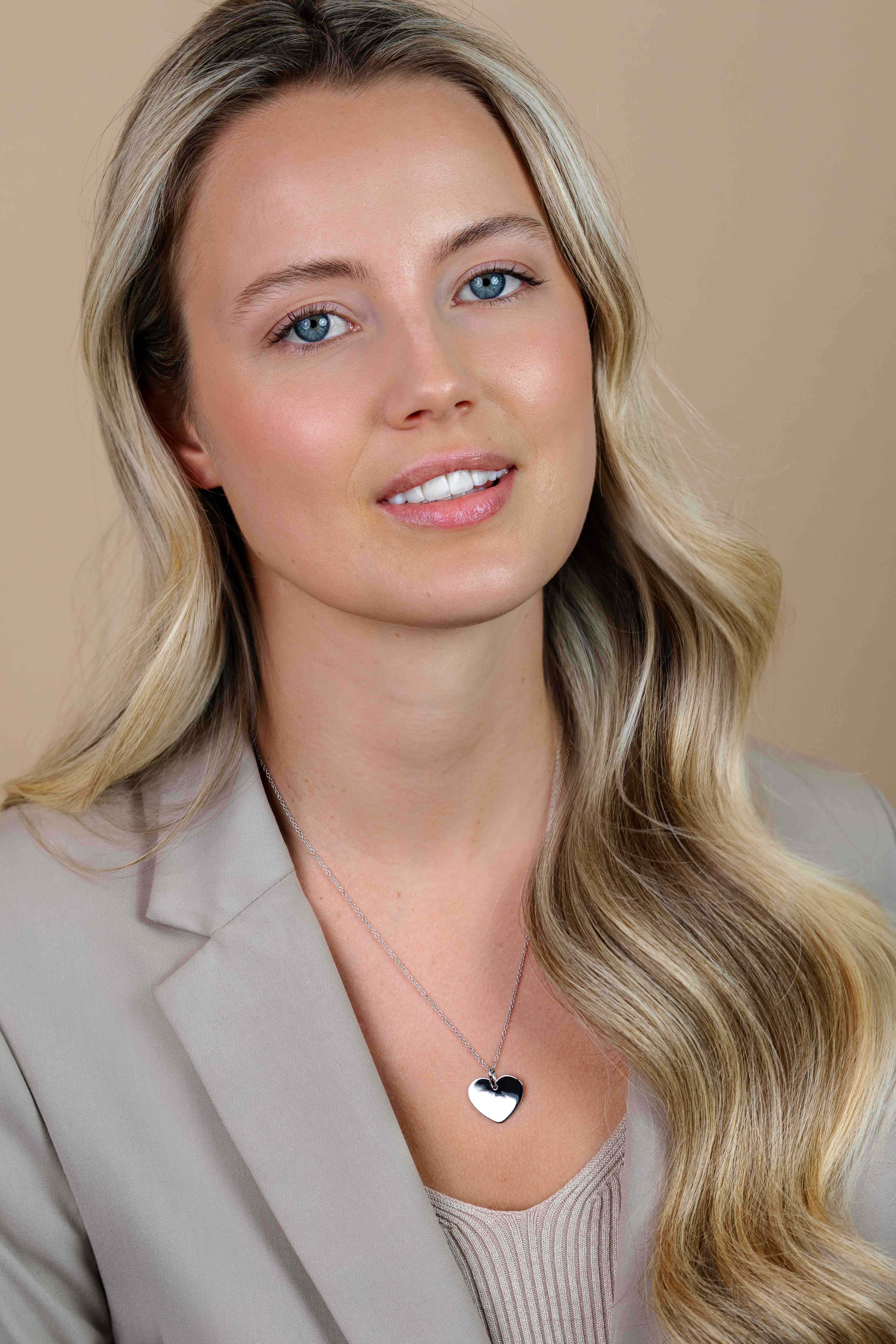 20mm ZINZI zilveren hanger glad hart voor gravure ZIH2346-20 (zonder collier)