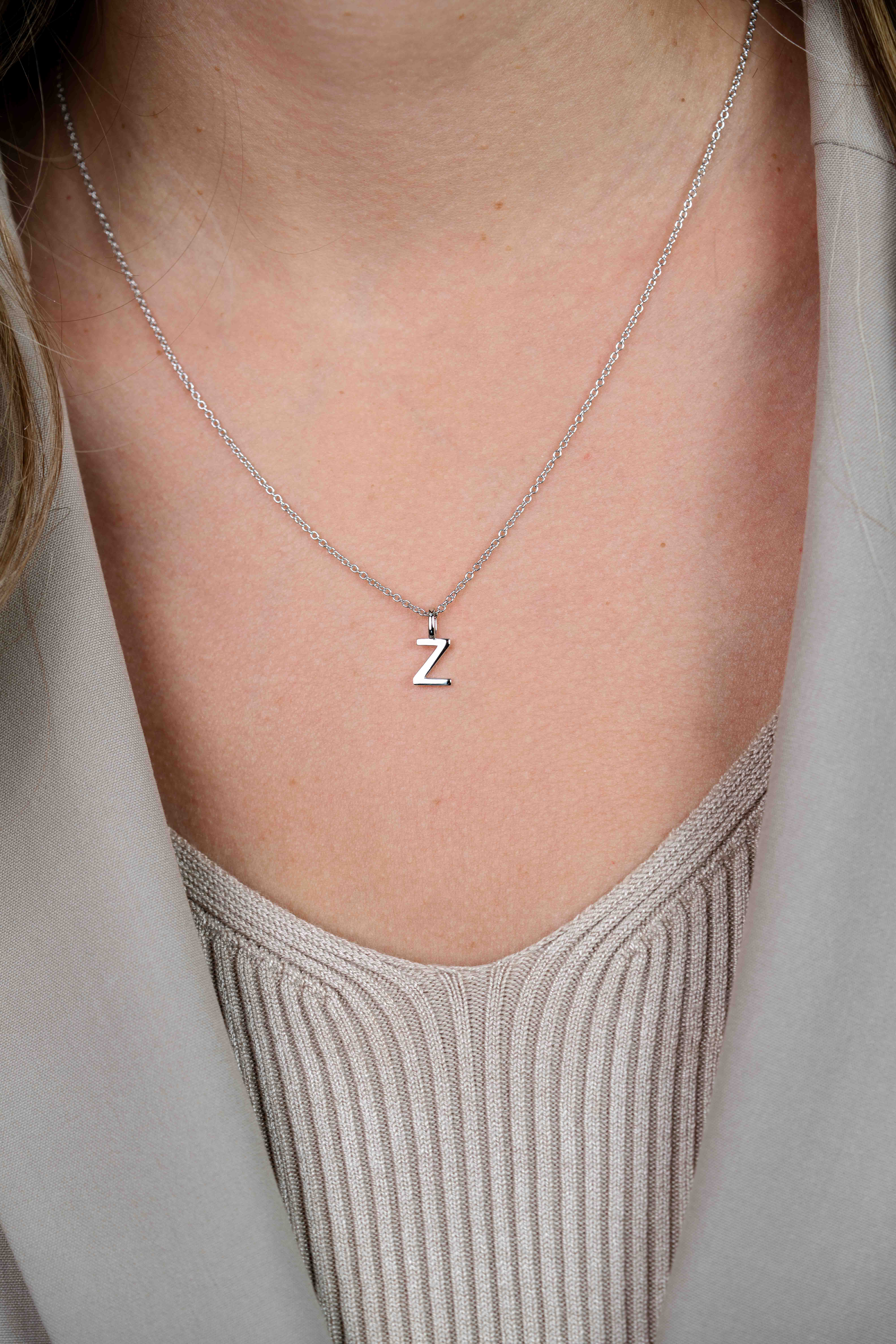ZINZI zilveren letter hanger Z ZIH2140Z