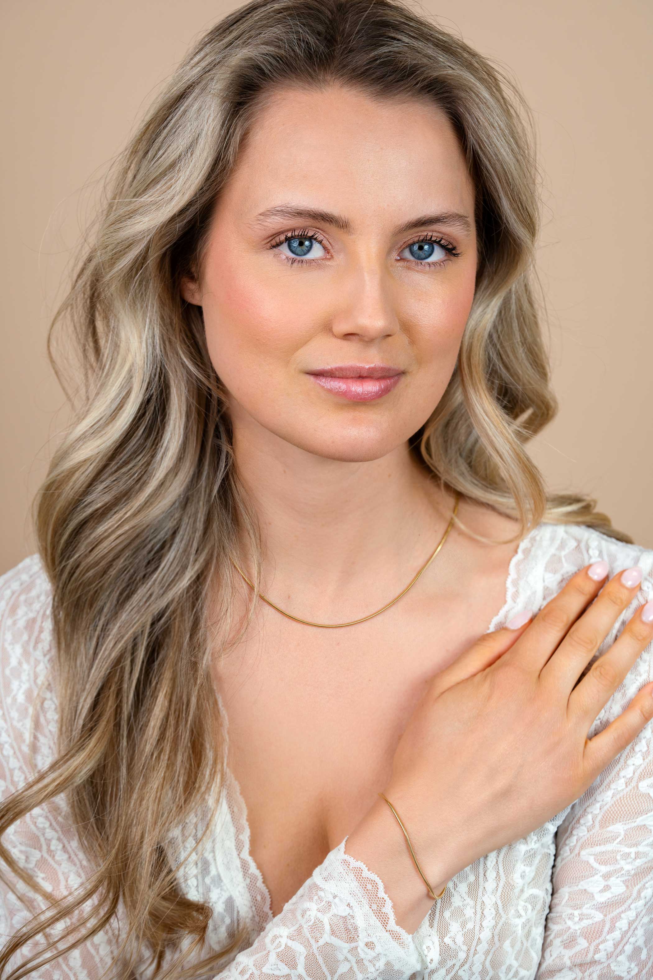 ZINZI gold plated zilveren ronde slangen armband (1,6mm breed) 17-20cm ZIA2848G