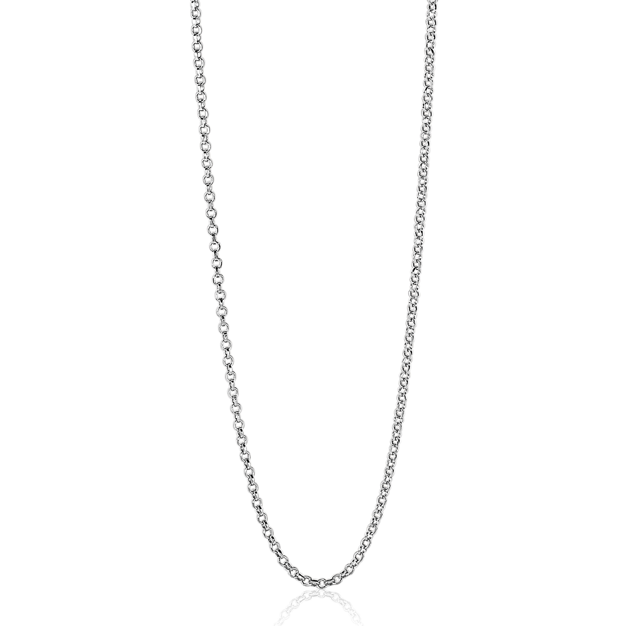 45cm ZINZI zilveren jasseron ketting ZILC-J45