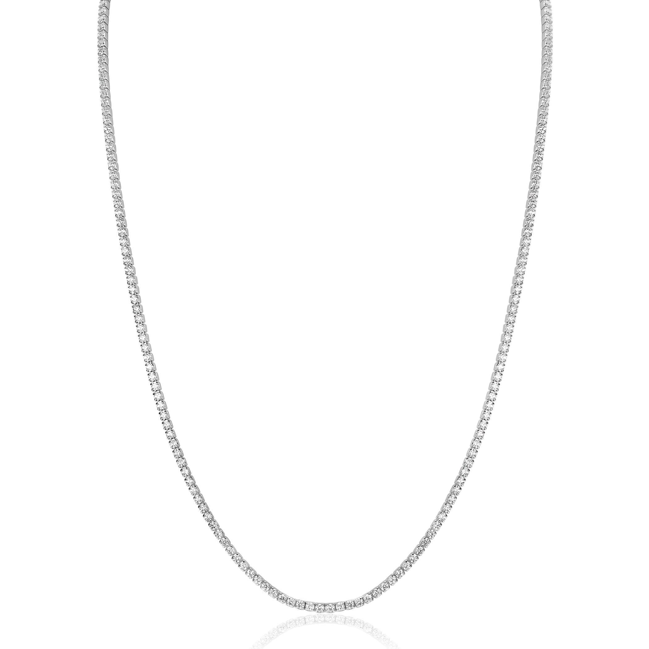 ZINZI zilveren tennis collier 45cm met rijzetting witte zirconia's 1,7mm breed ZIC2794