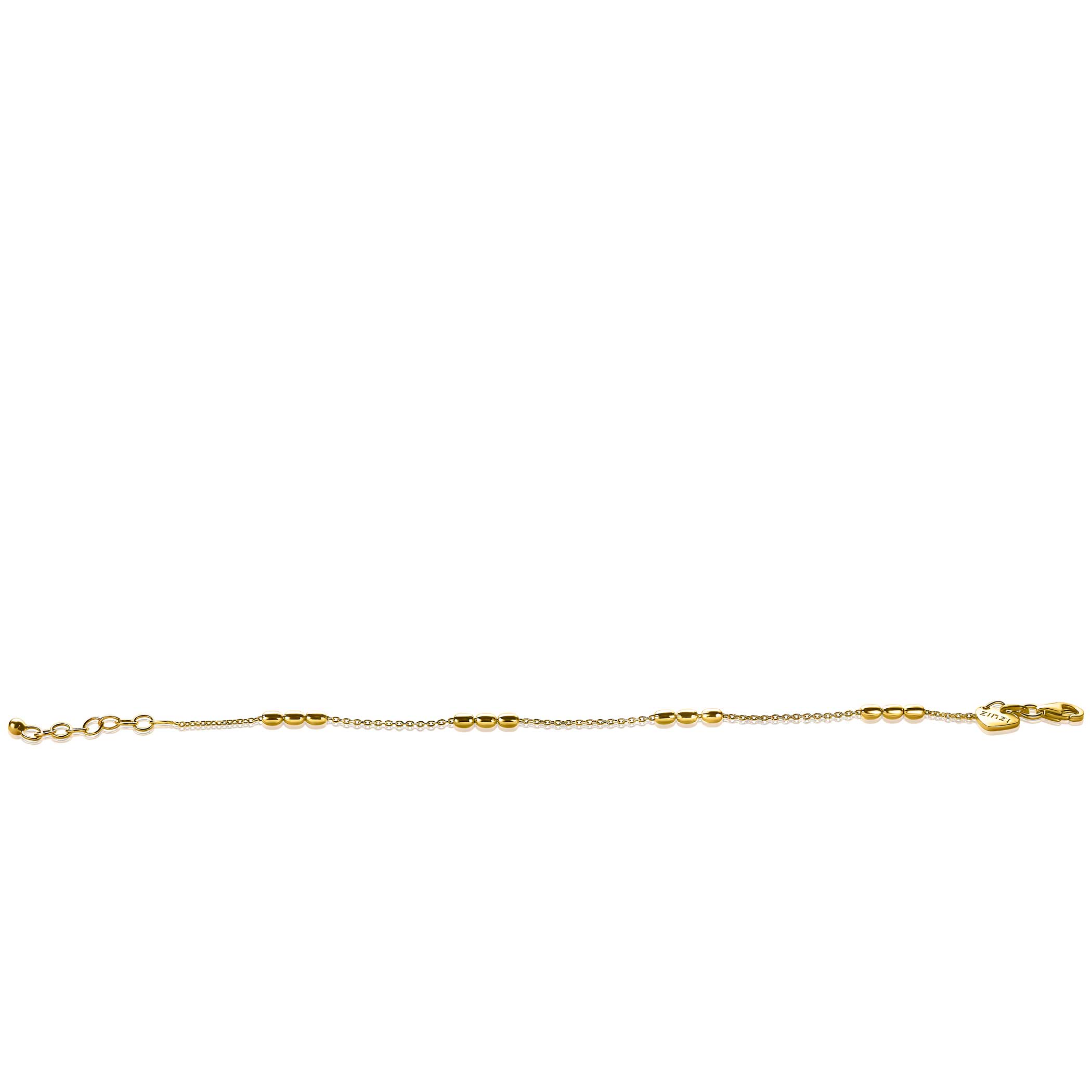 ZINZI zilveren fantasie armband geel verguld ovaal 17-19,5cm ZIA1809G