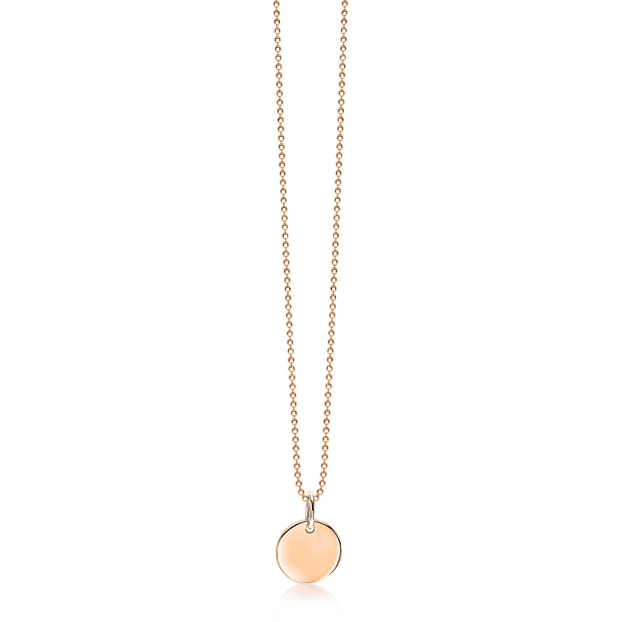 ZINZI zilveren hanger rosé verguld glad rond 12mm ZIH1825R (zonder collier)