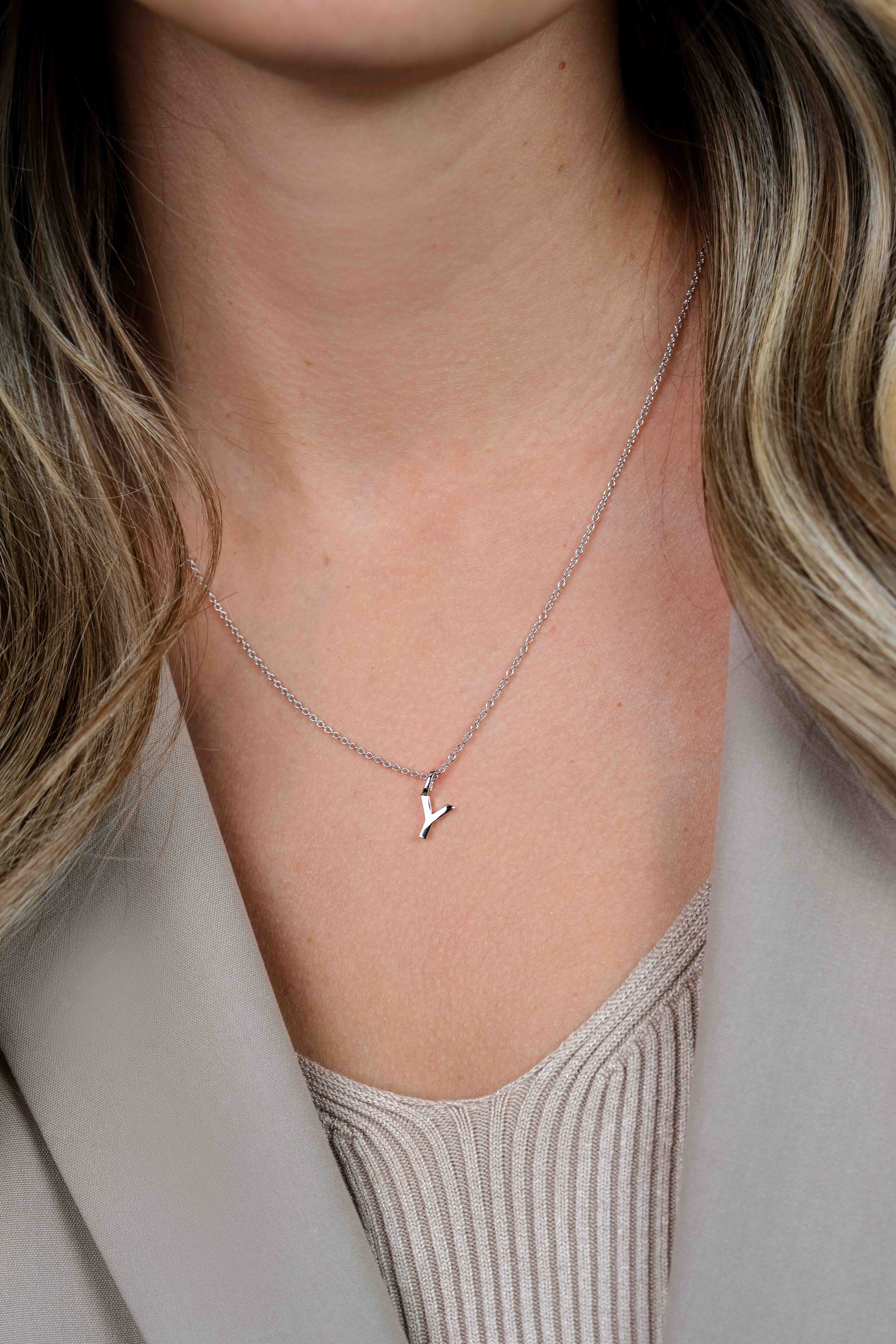 ZINZI zilveren letter hanger Y ZIH2140Y