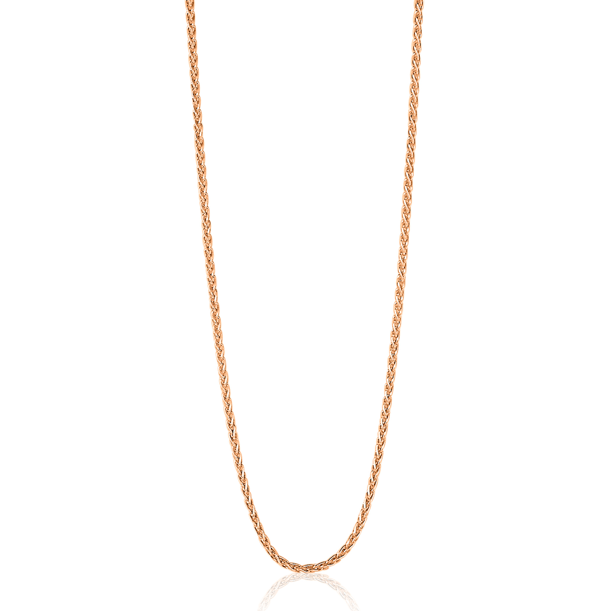 45 cm ZINZI zilveren palmier ketting rosé verguld ZILC-P45R