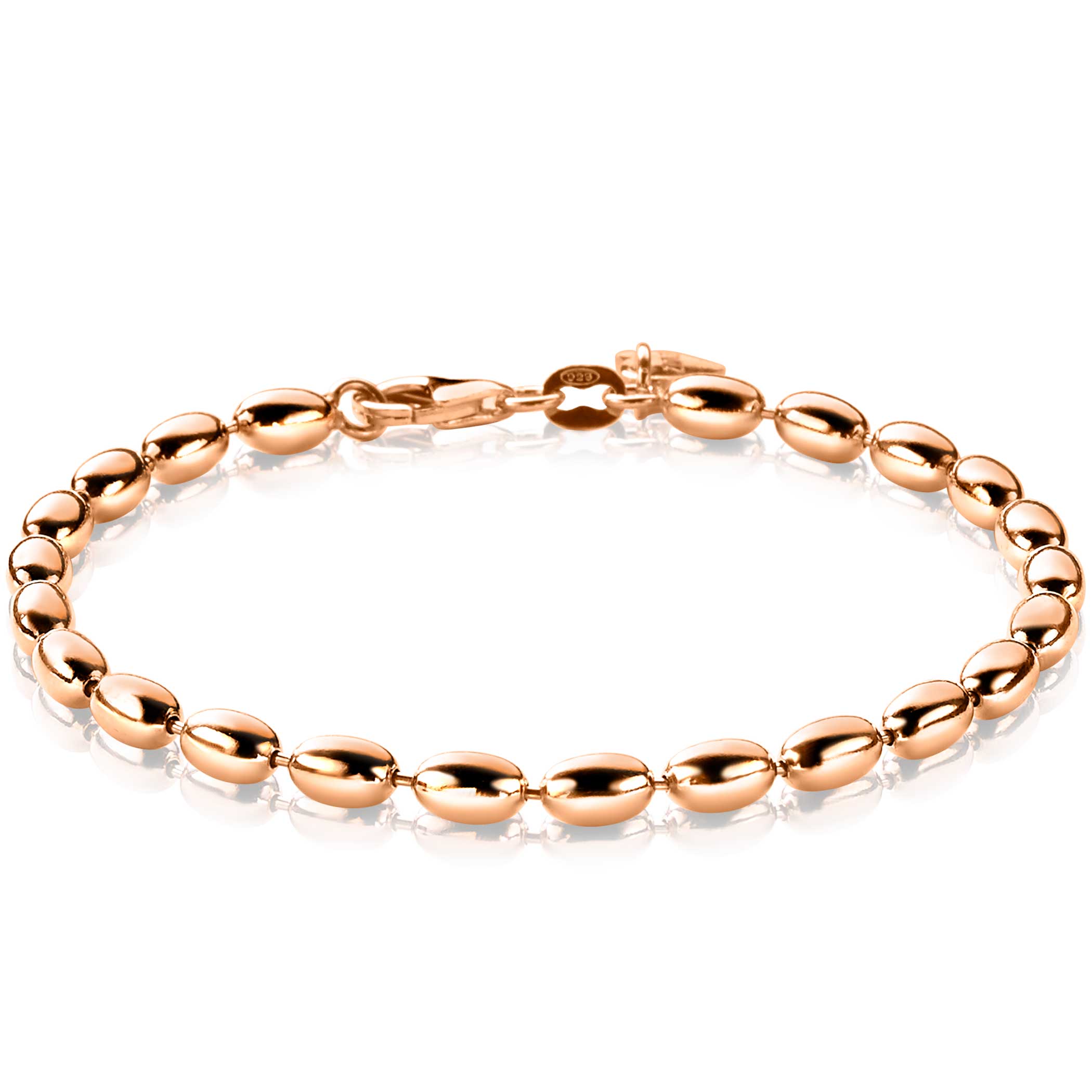 ZINZI zilveren fantasie armband rosé verguld 19cm ZIA1126R