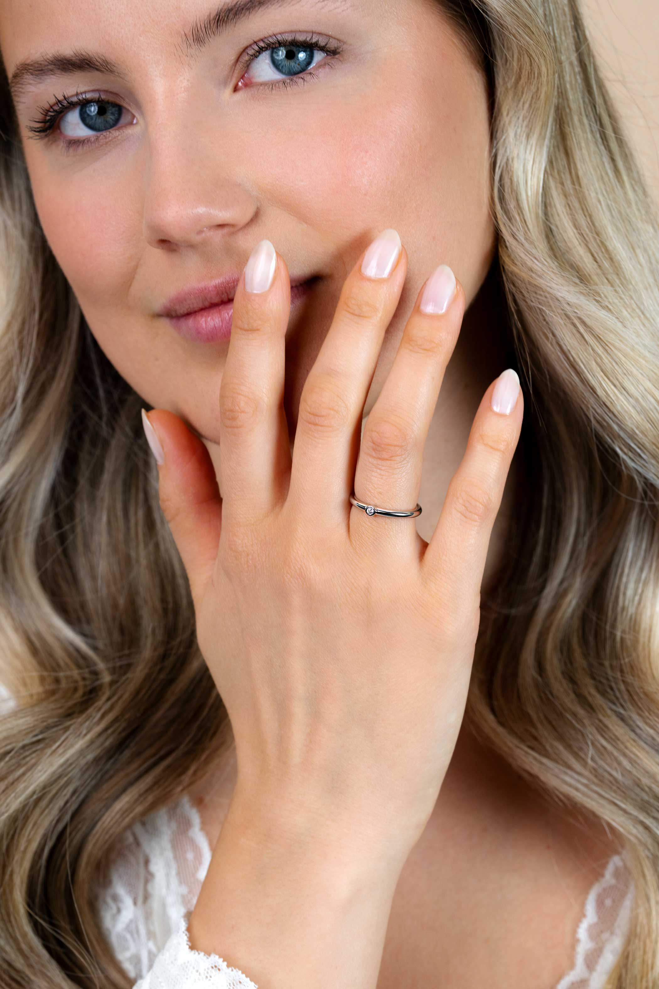 ZINZI zilveren aanschuifring glad wit 3mm ZIR1673