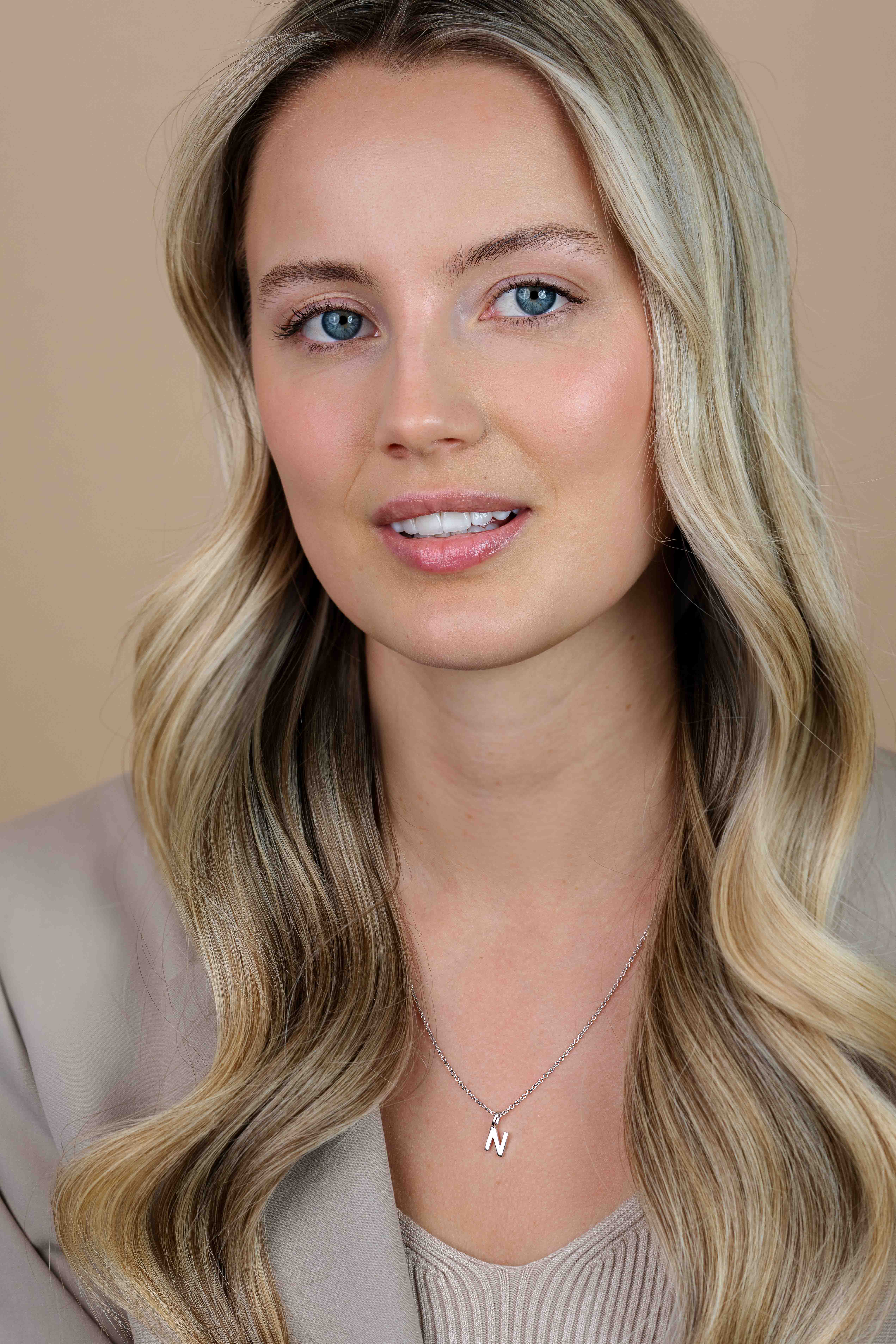 ZINZI zilveren letter hanger N ZIH2140N