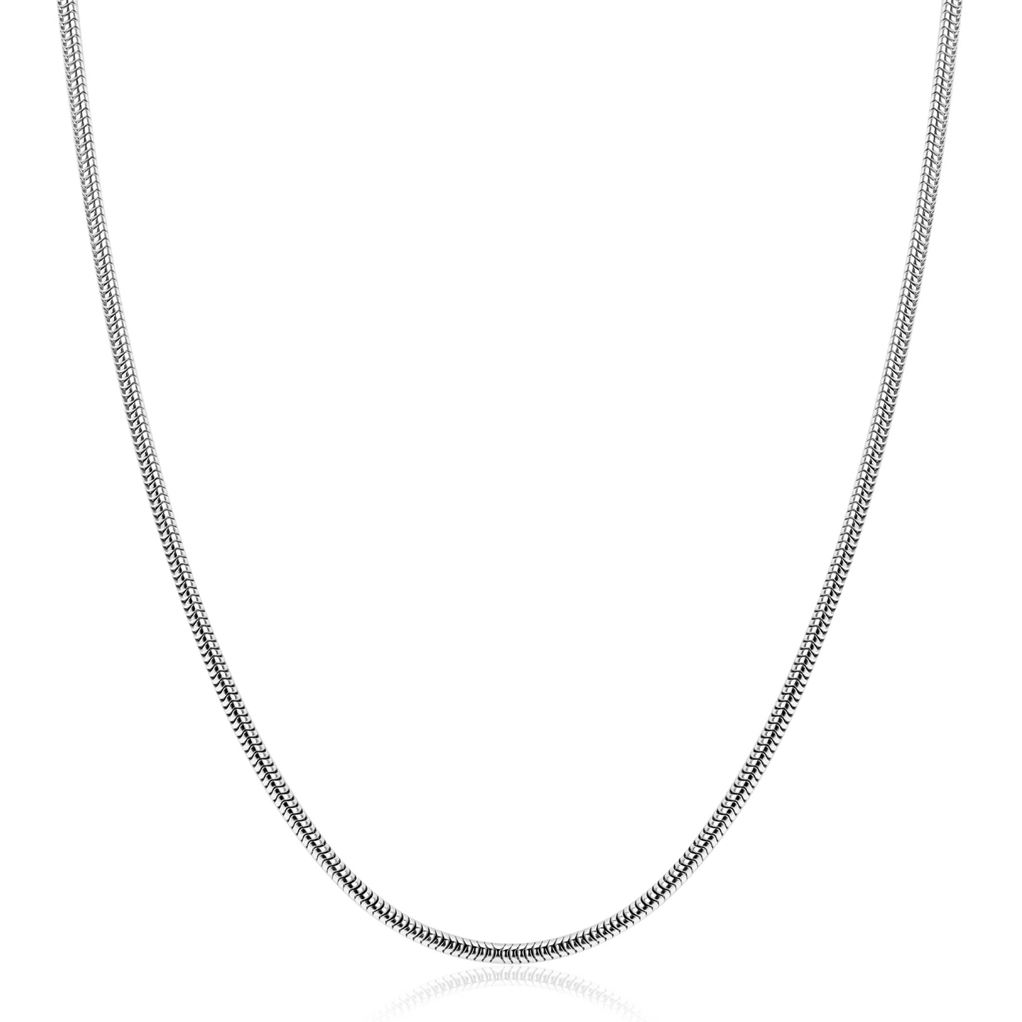 ZINZI zilveren ronde slangen ketting (2mm breed) 42-45cm ZIC2849