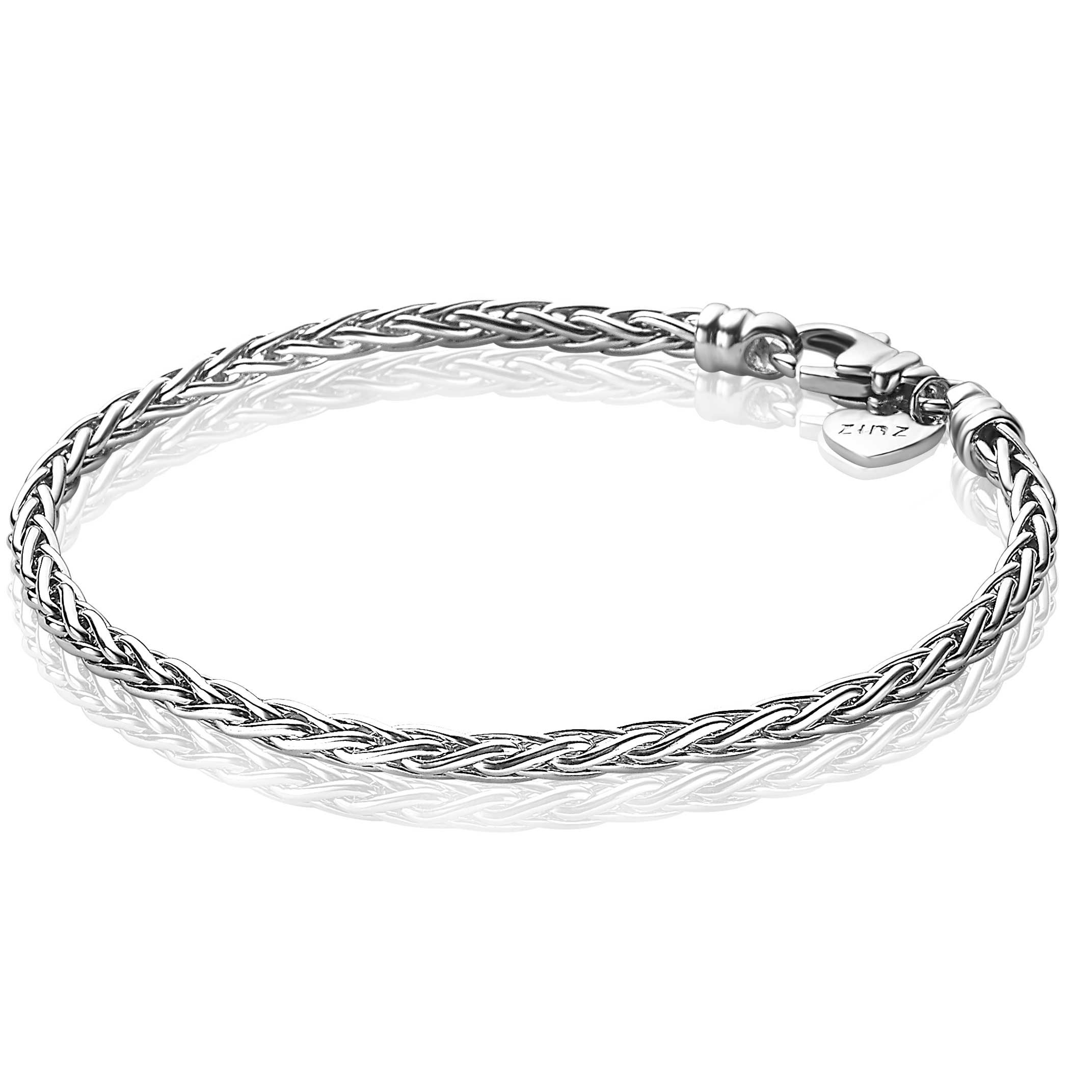 Systematisch plotseling Monetair ZINZI zilveren schakelarmband palmier massief 3mm breed 18,5cm ZIA1912