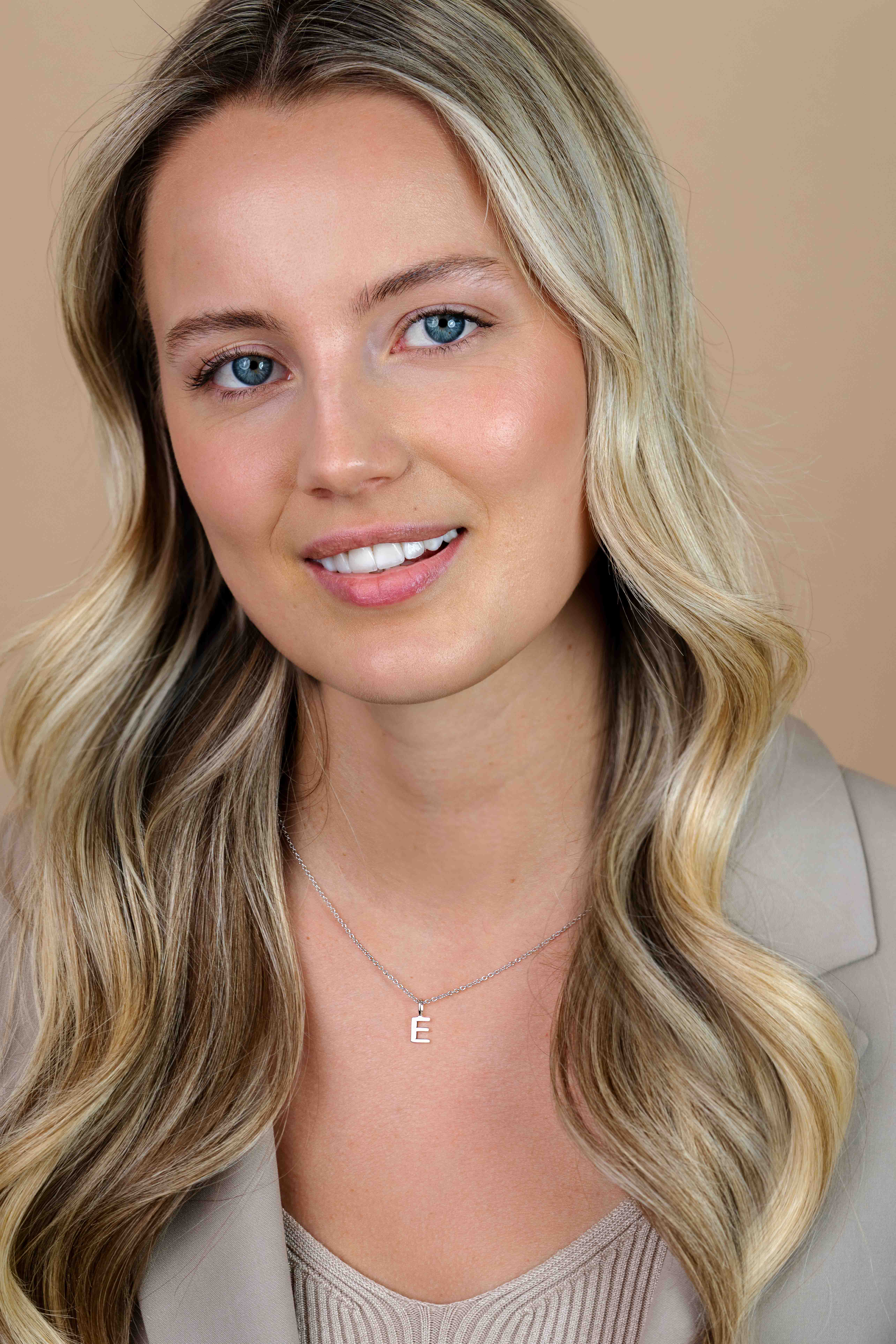 ZINZI zilveren letter hanger E ZIH2140E