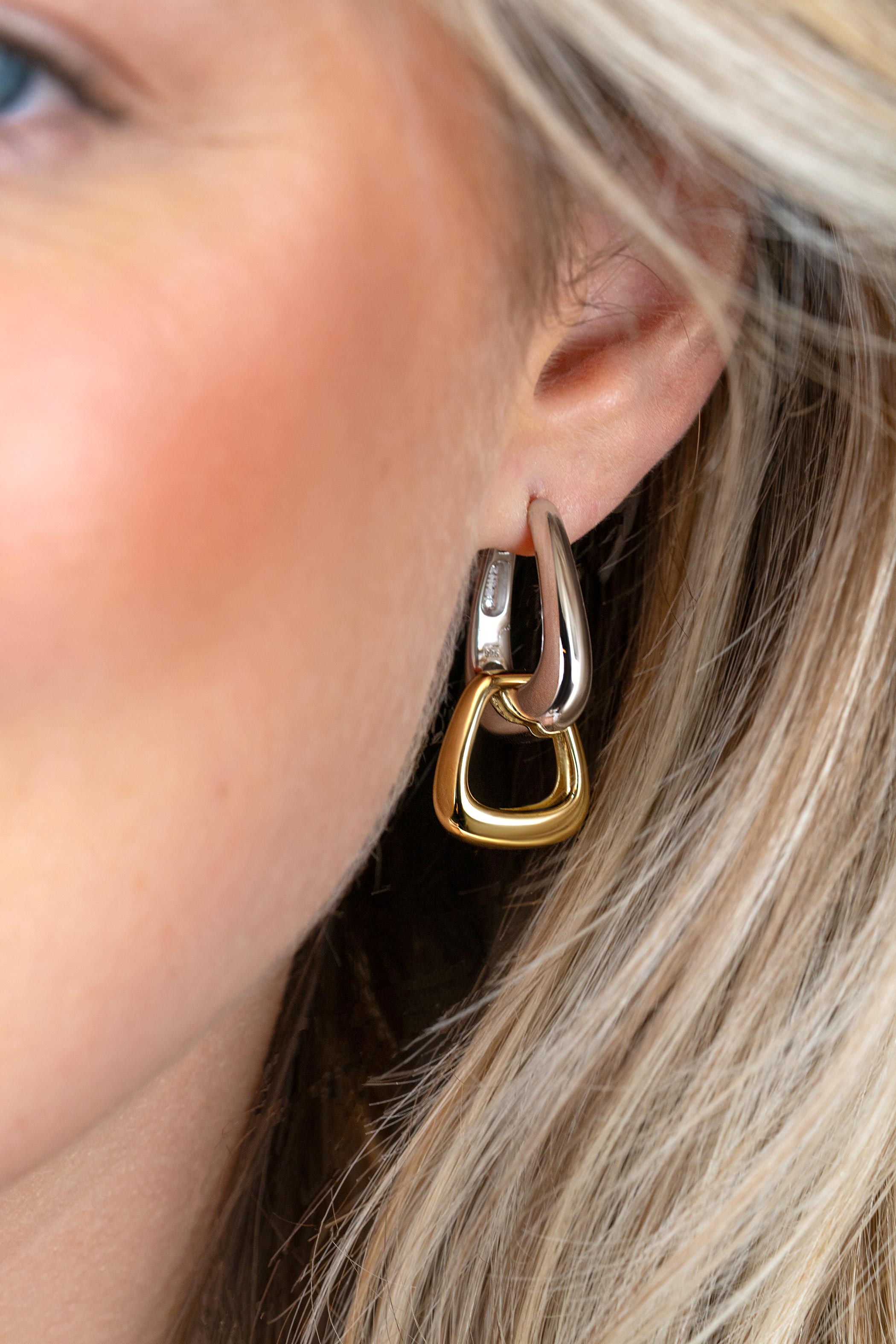 16mm ZINZI goldplated zilveren oorbedels in een luxe tasvorm ZICH2805G (zonder oorringen)