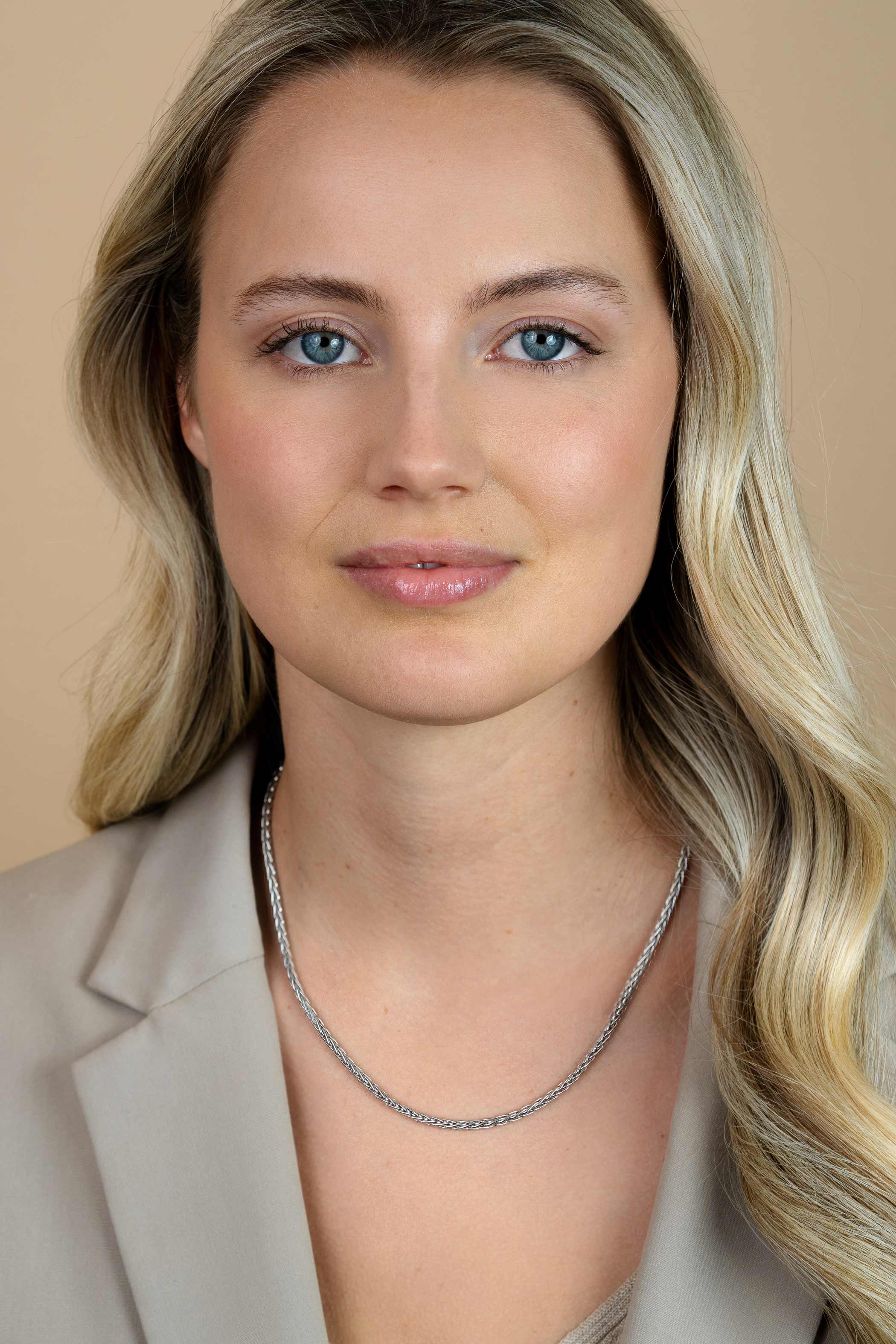 ZINZI zilveren schakelcollier palmier massief 3mm breed 45cm ZIC1912