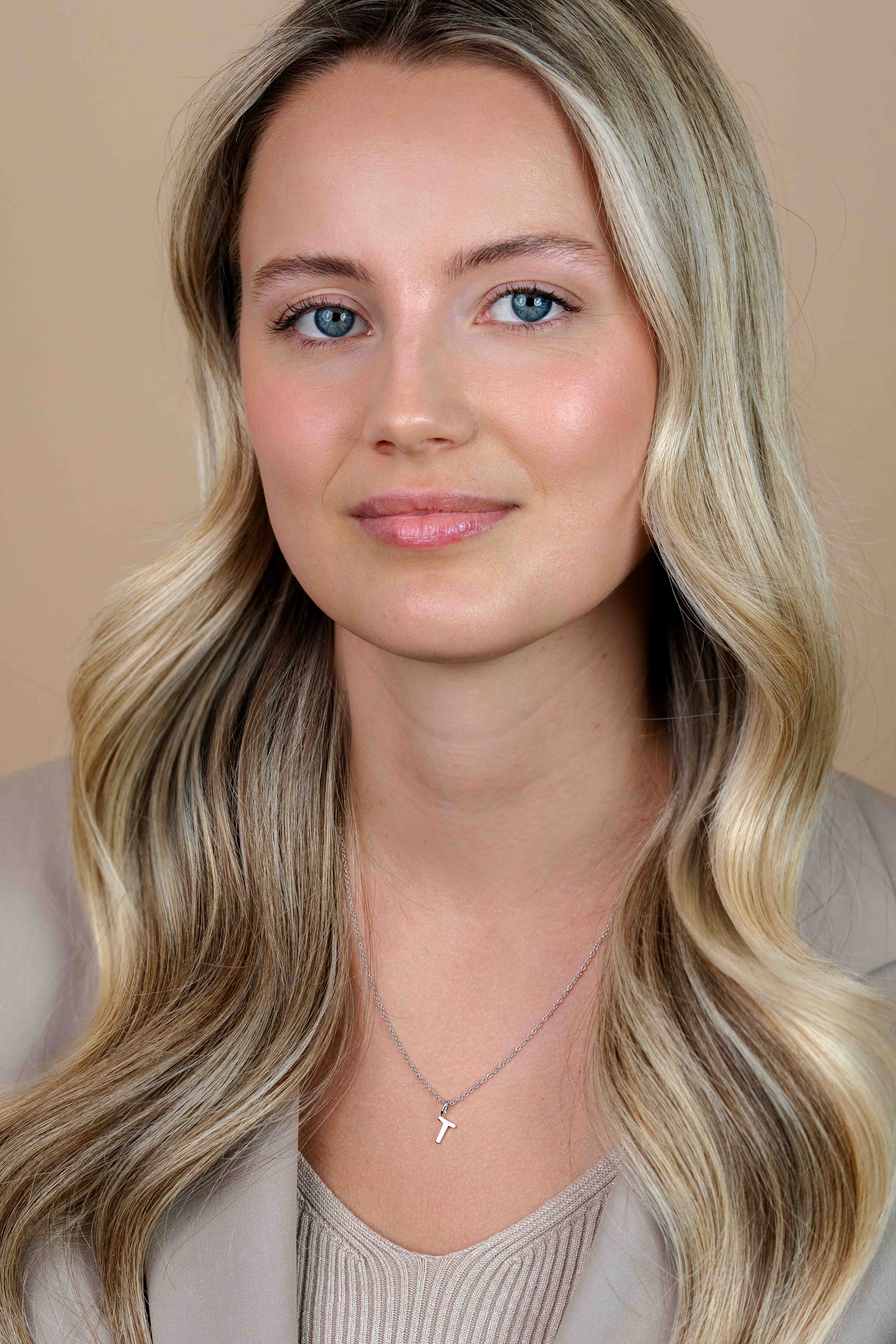 ZINZI zilveren letter hanger T ZIH2140T