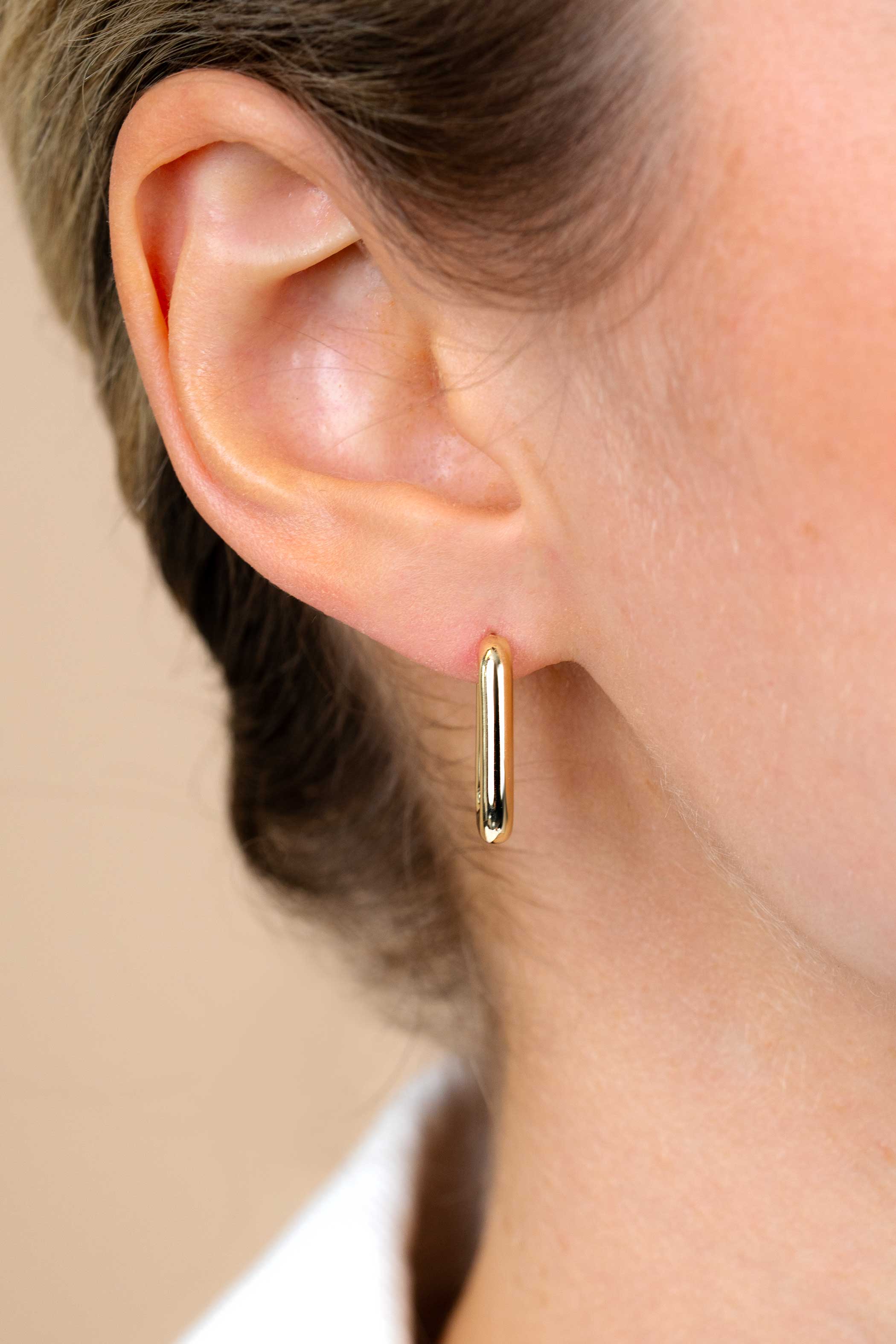 ZINZI zilveren luxe oorringen 14K geel verguld 18x3mm ovale vorm ZIO2222G