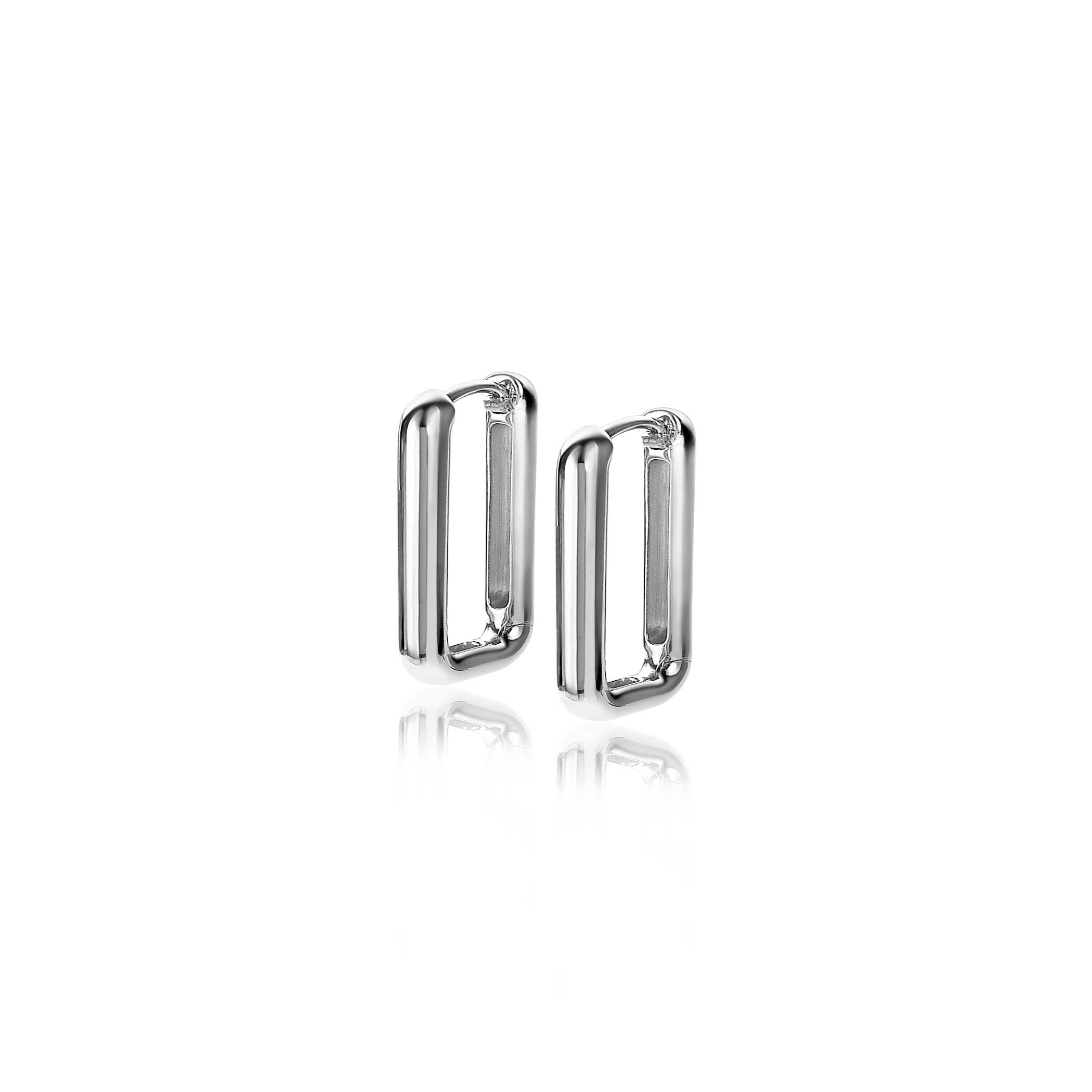 ZINZI zilveren luxe oorringen 15x2mm ovale vorm ZIO2221