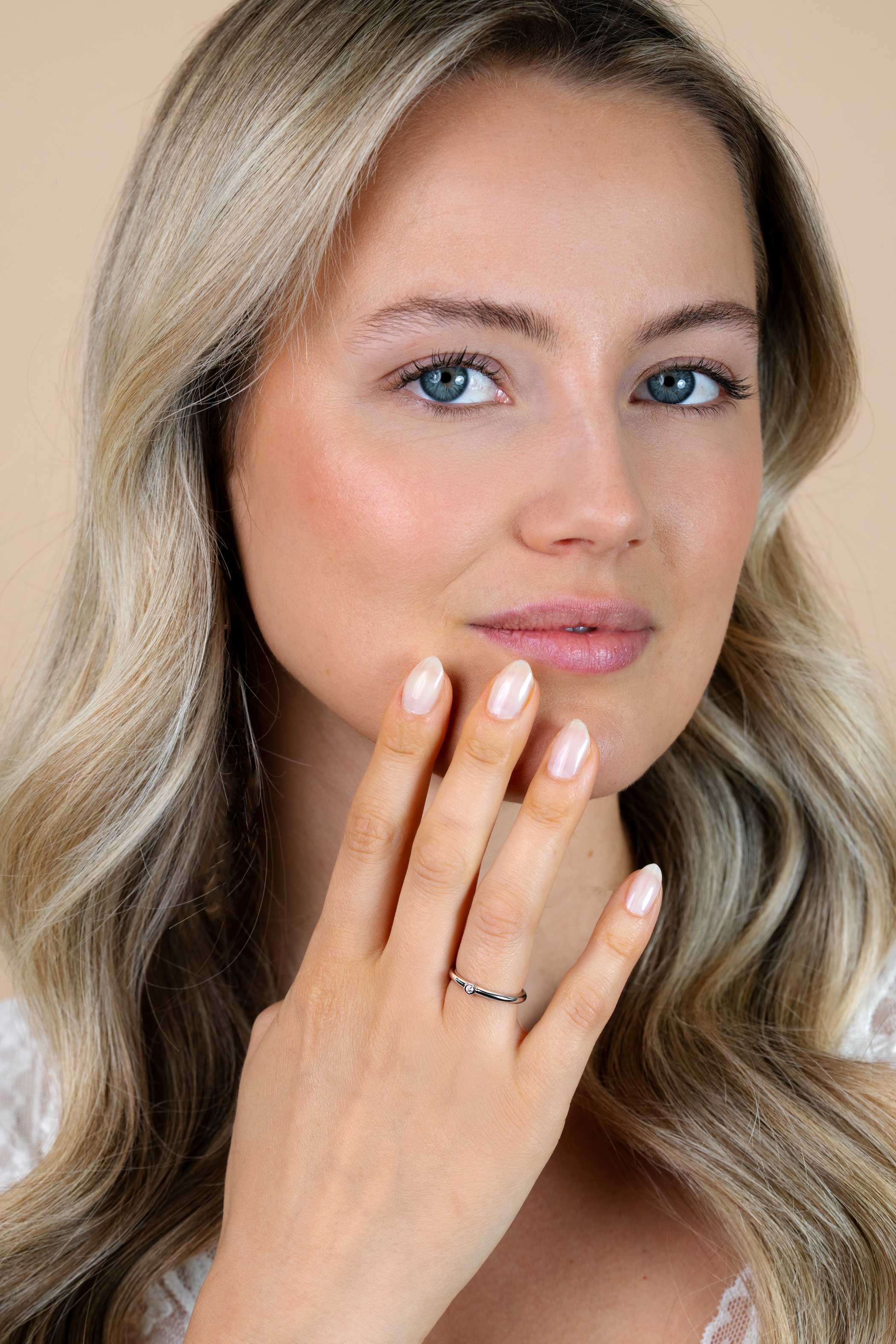 ZINZI zilveren aanschuifring glad wit 3mm ZIR1673