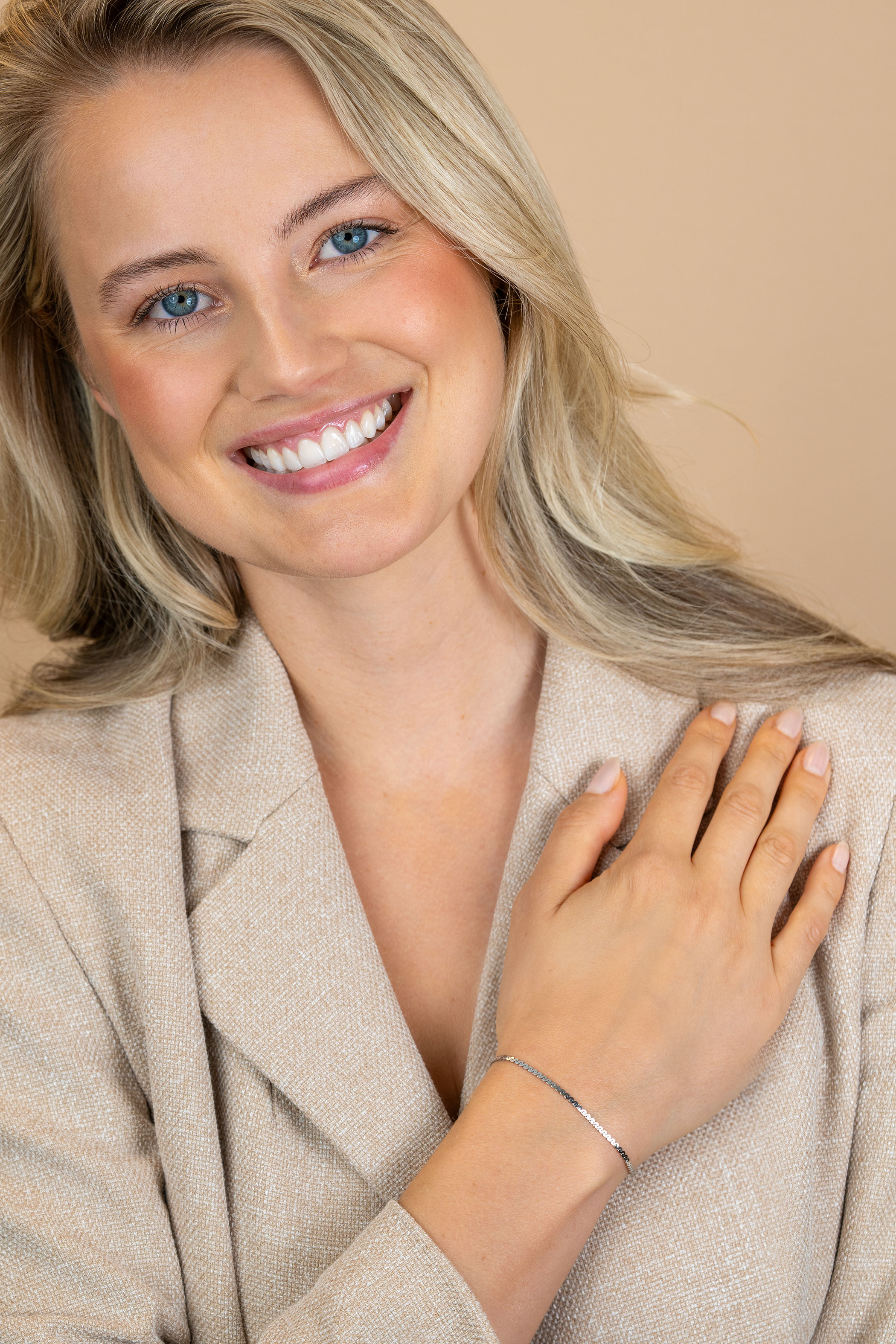 ZINZI zilveren schakelarmband met fijne gladde S schakel ZIA2774