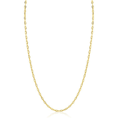 ZINZI Gold 14 karaat gouden massieve marine schakelketting 45cm 2mm breed ZGC577
