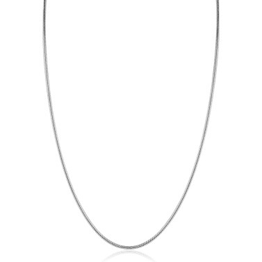ZINZI zilveren ronde slangen ketting (1,6mm breed) 42-45cm ZIC2848