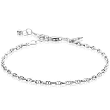 ZINZI zilveren marine schakel armband (2,3mm breed) 17-20cm ZIA2841