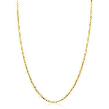 ZINZI gold plated zilveren ronde Venetiaanse schakel ketting (1,8mm breed) 42-45cm ZIC2842G