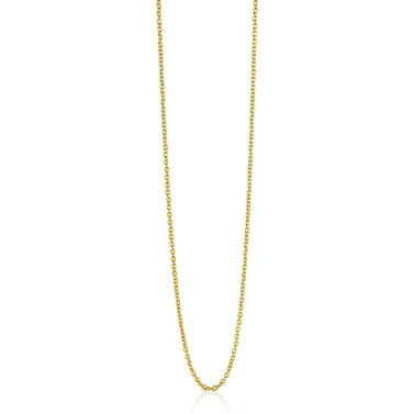 80cm ZINZI zilveren anker ketting geel verguld ZILC-A80G