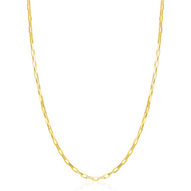 ZINZI gold plated zilveren paperclip schakel ketting (2,2mm breed) 42-45cm ZIC2845G