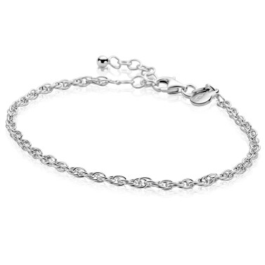 ZINZI zilveren massieve koord armband (2,6mm breed) 18-20cm ZIA2844