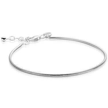 ZINZI zilveren ronde slangen armband (1,6mm breed) 17-20cm ZIA2848
