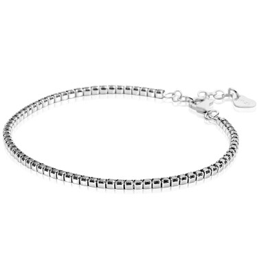 ZINZI zilveren tennis armband 2,1mm breed met rijzetting zwarte zirconia's ZIA2891Z