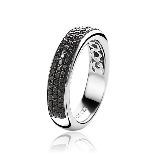 ZINZI zilveren ring zwart ZIR1183Z