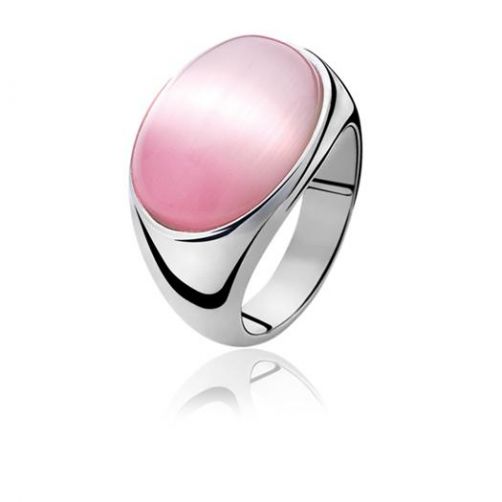 ZINZI zilveren ring roze ZIR672