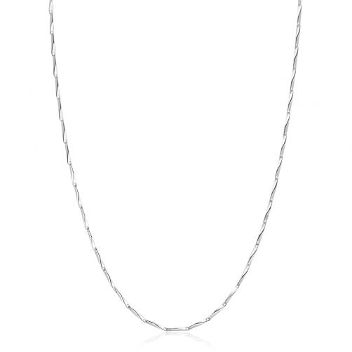ZINZI zilveren schakel ketting met glinsterende pijlvormige schakels 1,5mm breed 42-45cm ZIC2414