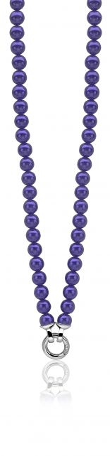 ZINZI collier blauw met slot 45cm