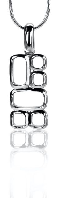 Mart Visser by ZINZI zilveren hanger glad MVH3