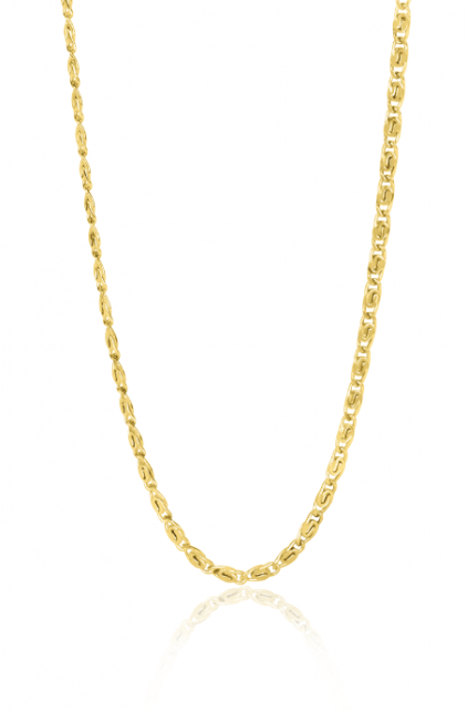 ZINZI Gold 14 karaat gouden fantasie schakel-collier 1,6mm breed en lengte 45cm ZGC295
