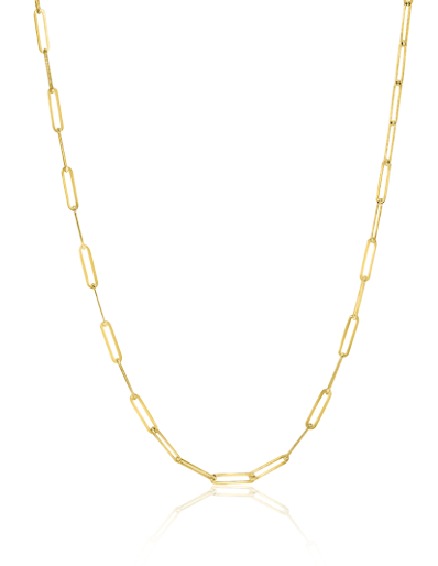 toernooi tempo Voorstel ZINZI Gold 14 karaat gouden collier 45cm met paperclip schakels 1,6mm breed  ZGC298