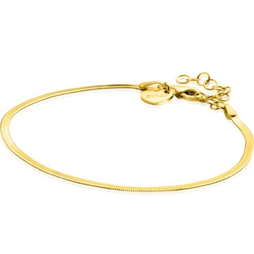 ZINZI gold plated zilveren platte slangen-armband 1,9mm breed ZIA2360