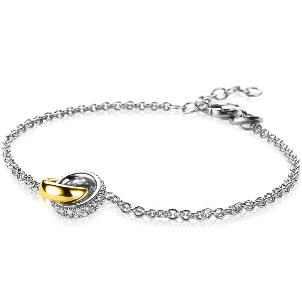 Incident, evenement Omgaan Bruin ZINZI zilveren armband bicolor schakel met twee ringen verbonden 18-21cm ZIA2102 Incident, evenement Omgaan Bruin ZINZI zilveren armband bicolor schakel met twee ringen verbonden 18-21cm ZIA2102