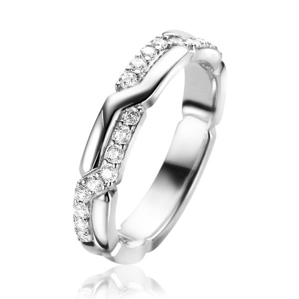 beet calorie Transparant ZINZI zilveren cross-over ring (4mm breed), waarbij twee banen speels over elkaar heen lopen ZIR2399 beet calorie Transparant ZINZI zilveren cross-over ring (4mm breed), waarbij twee banen speels over elkaar heen lopen ZIR2399