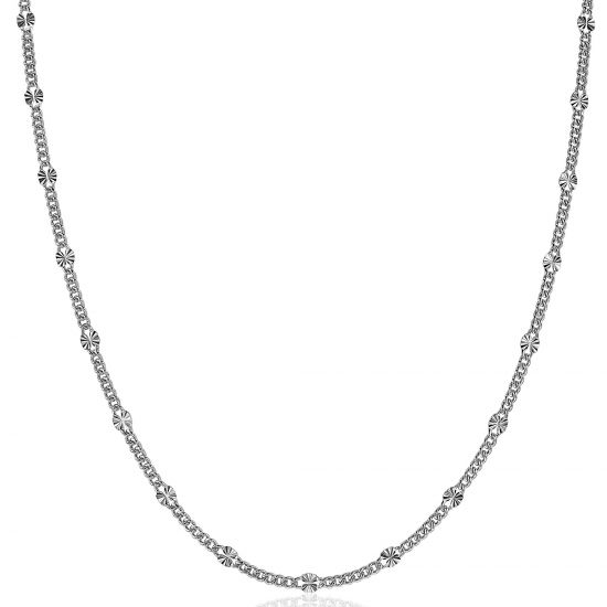 ZINZI zilveren ketting 45cm gourmet schakel ZIC2157